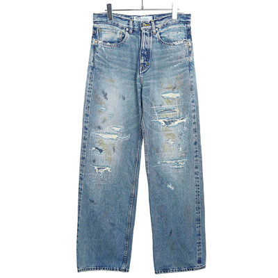 DAIRIKU [ Repair Straight Denim Pants ] Indigo