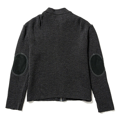 Sasquatchfabrix. [ FAUX SUEDE ZIP UP KNIT ] BLACK | ロイド・エフ