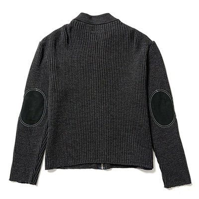 Sasquatchfabrix. [ FAUX SUEDE ZIP UP KNIT ] BLACK