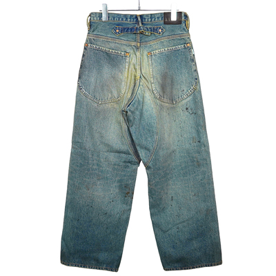 SUGARHILL [ OILED FADE DOUBLE KNEE DENIM PANTS ] FADED INDIGO