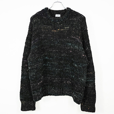 URU [ CREW NECK KNIT ] D.NAVY