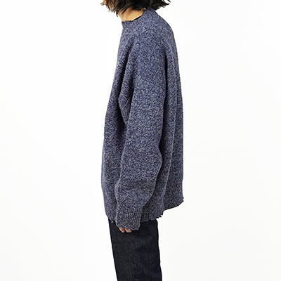 UNUSED [ US2254 (Damaged boatneck sweater) ] NAVY