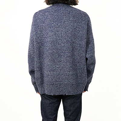 UNUSED [ US2254 (Damaged boatneck sweater) ] NAVY