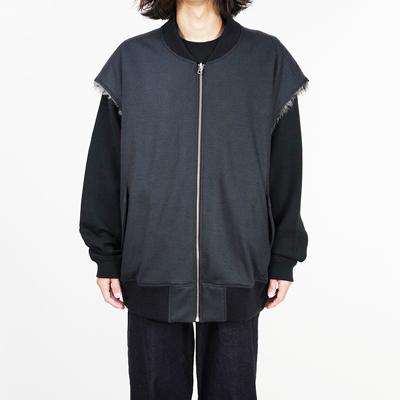 URU [ ZIP UP VEST ] CHARCOAL