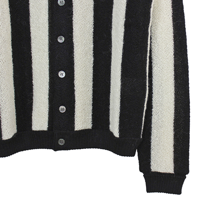 UNUSED [ US1869 (7g stripe cardigan) ] OFF×BLACK