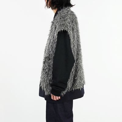 URU [ ZIP UP VEST ] CHARCOAL