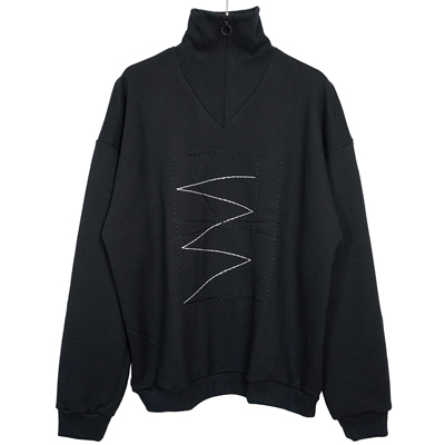 Sasquatchfabrix. [ TALISMAN HALF ZIP SWEATSHIRT ] BLACK