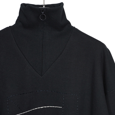 Sasquatchfabrix. [ TALISMAN HALF ZIP SWEATSHIRT ] BLACK