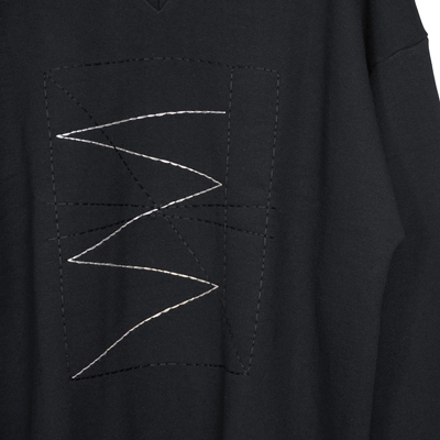 Sasquatchfabrix. [ TALISMAN HALF ZIP SWEATSHIRT ] BLACK