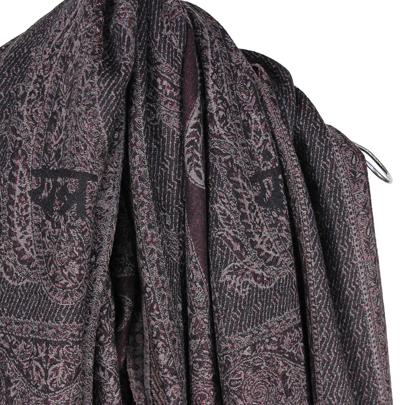 YANTOR [ Paisley Jacquard Wool Stole ] WINE | ロイド・エフ 