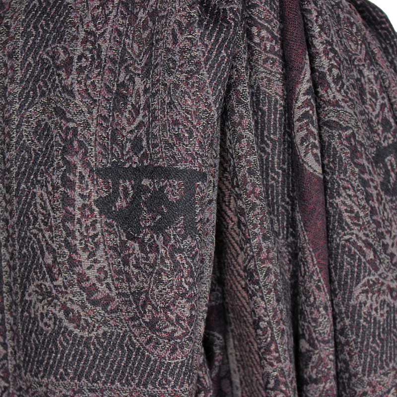 YANTOR [ Paisley Jacquard Wool Stole ] WINE | ロイド・エフ 