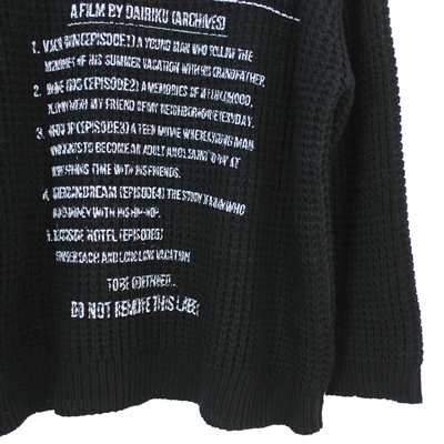 DAIRIKU [ "Milspecs" Printed Knit ] Black