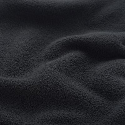 URU [ NYLON FLEECE ZIP UP BLOUSON ] BLACK