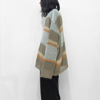 URU [ CREW NECK KNIT ] MOCHA×SAX