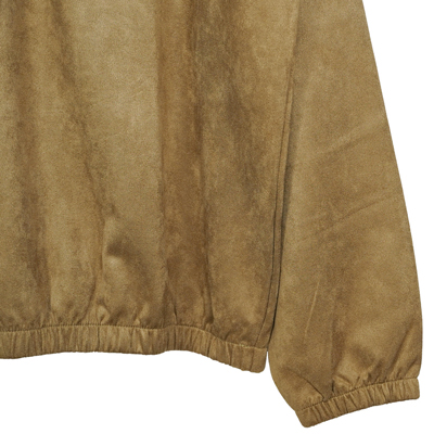 Sasquatchfabrix. [ SYNTHETIC SUEDE HALF ZIP ] CAMEL