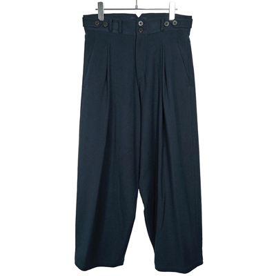 YANTOR [ 6ply Khadi 2tuck Wide Pants ] NAVY