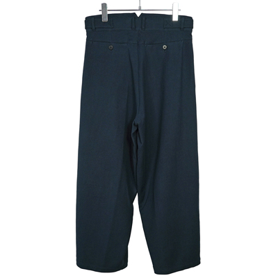 YANTOR [ 6ply Khadi 2tuck Wide Pants ] NAVY