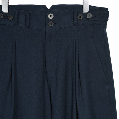 YANTOR [ 6ply Khadi 2tuck Wide Pants ] NAVY