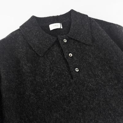 URU [ KNIT POLO ] CHARCOAL