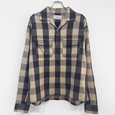 UNUSED [ US2463 (Long sleeve check shirt) ] BEIGE×BLACK