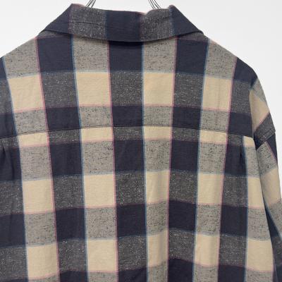 UNUSED [ US2463 (Long sleeve check shirt) ] BEIGE×BLACK