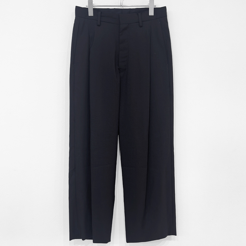 【URU/ウル】WOOL TROPICAL 1 TUCK PANTS URU [ WOOL TROPICAL 1 TUCK PANTS ] D.NAVY | ロイド・エフ