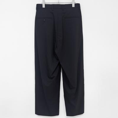 URU [ WOOL TROPICAL 1 TUCK PANTS ] D.NAVY