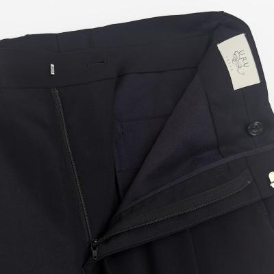 URU [ WOOL TROPICAL 1 TUCK PANTS ] D.NAVY