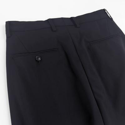 URU [ WOOL TROPICAL 1 TUCK PANTS ] D.NAVY