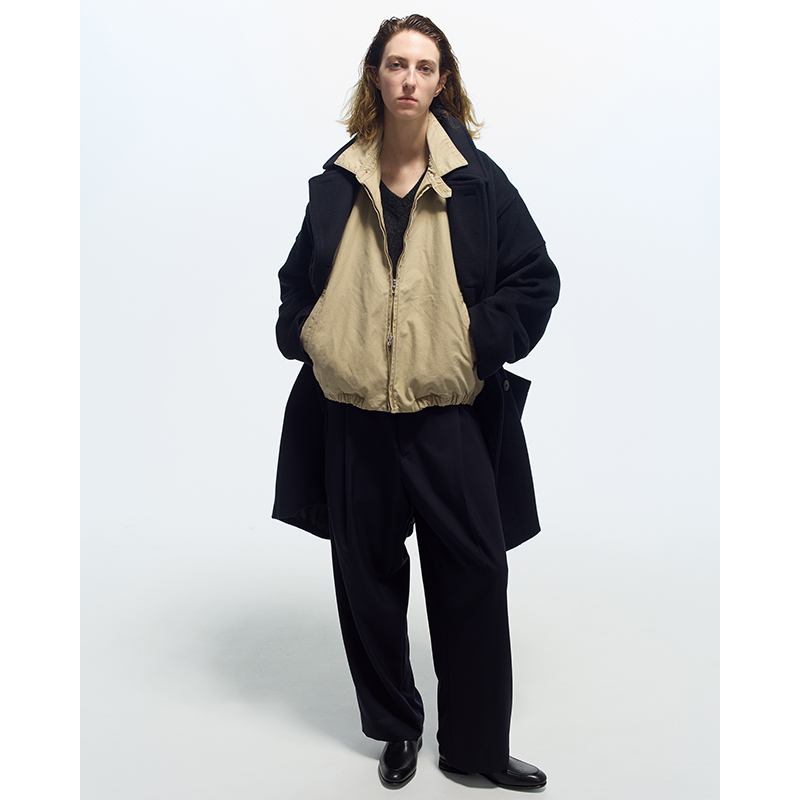 【URU/ウル】WOOL TROPICAL 1 TUCK PANTS WOOL TROPICAL - 1 TUCK PANTS （D.NAVY） – UNEVEN HUB STORE