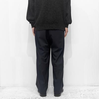 URU [ WOOL TROPICAL 1 TUCK PANTS ] D.NAVY