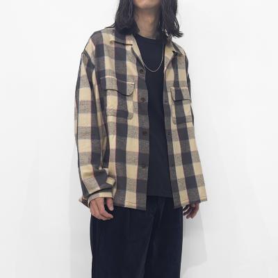 UNUSED [ US2463 (Long sleeve check shirt) ] BEIGE×BLACK
