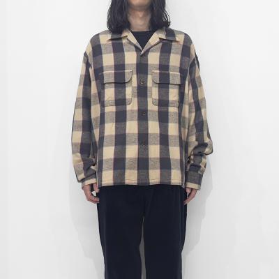 UNUSED [ US2463 (Long sleeve check shirt) ] BEIGE×BLACK