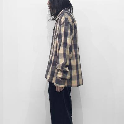 UNUSED [ US2463 (Long sleeve check shirt) ] BEIGE×BLACK