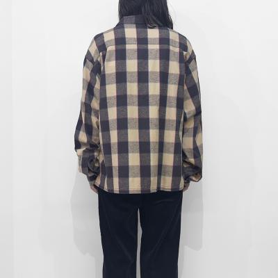 UNUSED [ US2463 (Long sleeve check shirt) ] BEIGE×BLACK