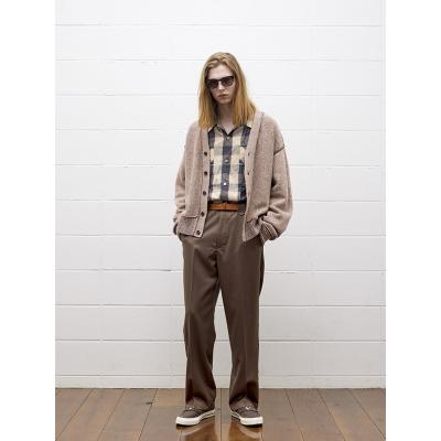 UNUSED [ US2463 (Long sleeve check shirt) ] BEIGE×BLACK