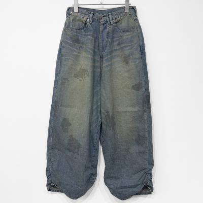 refomed [ FRESH MAN DENIM WIDE PANTS "USED" ] USED