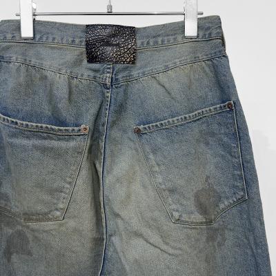 refomed [ FRESH MAN DENIM WIDE PANTS "USED" ] USED