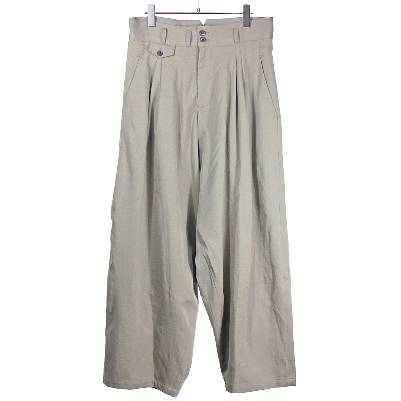 YANTOR [ Wash Wool 2tuck Wide Pants ] BEIGE | ロイド・エフ 