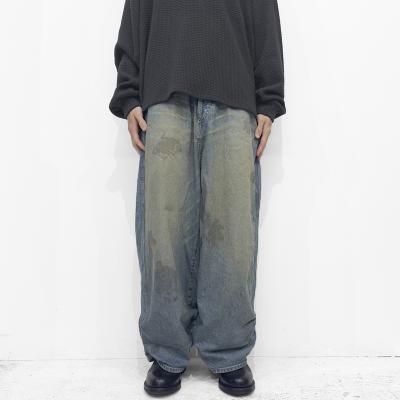 refomed [ FRESH MAN DENIM WIDE PANTS "USED" ] USED
