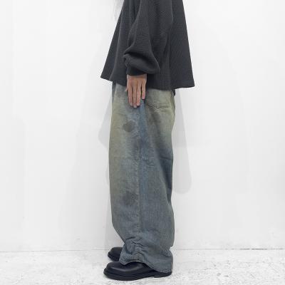 refomed [ FRESH MAN DENIM WIDE PANTS "USED" ] USED