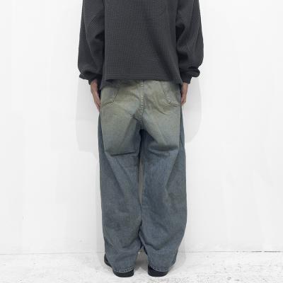 refomed [ FRESH MAN DENIM WIDE PANTS "USED" ] USED