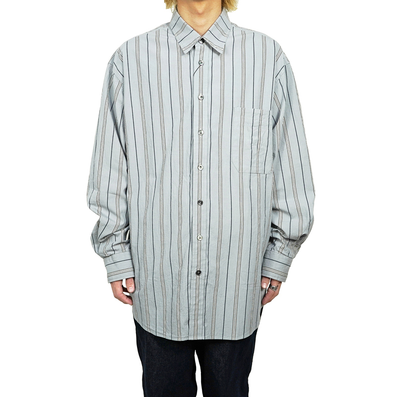 ESSAY [ BIG SHIRT (SH-2) ] GREY STRIPE | ロイド・エフダブリュー