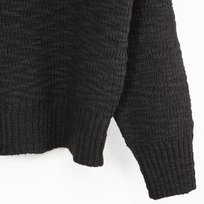 SUGARHILL [ LOW GAUGE KNIT SWEATER ] CHARCOAL BLACK