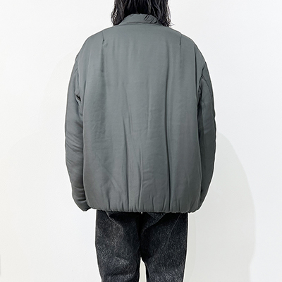 URU [ RAYON ZIP UP BLOUSON ] OLIVE