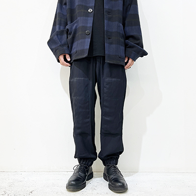 URU [ RAYON EASY PANTS ] D.NAVY