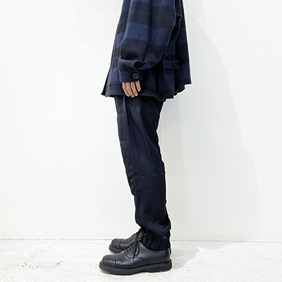 URU [ RAYON EASY PANTS ] D.NAVY