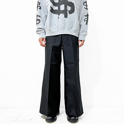 Sasquatchfabrix. [ FLARE SILHOUETTE SLACKS  ] BLACK