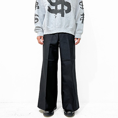 Sasquatchfabrix. [ FLARE SILHOUETTE SLACKS ] BLACK