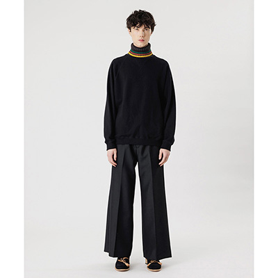 Sasquatchfabrix. [ FLARE SILHOUETTE SLACKS ] BLACK